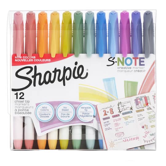 Sharpie&#xAE; S-Note&#x2122; 12 Color Chisel Tip Marker Set